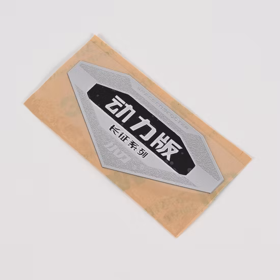 for Product Custom Printing Adhesive Label Nickel Logo Badge Transfer Metal Sticker