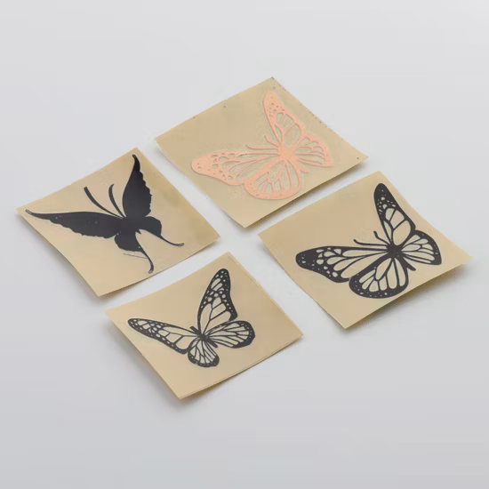 for Product Custom Printing Adhesive Label Nickel Logo Badge Transfer Metal Sticker